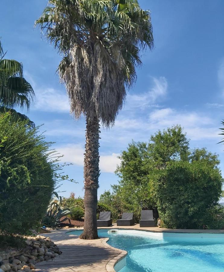 Beautiful Villa With A Stunning View Roujan Extérieur photo