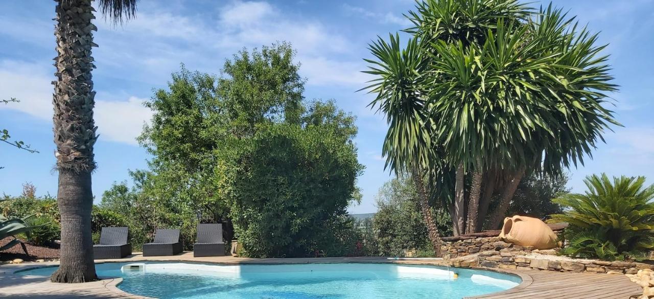 Beautiful Villa With A Stunning View Roujan Extérieur photo