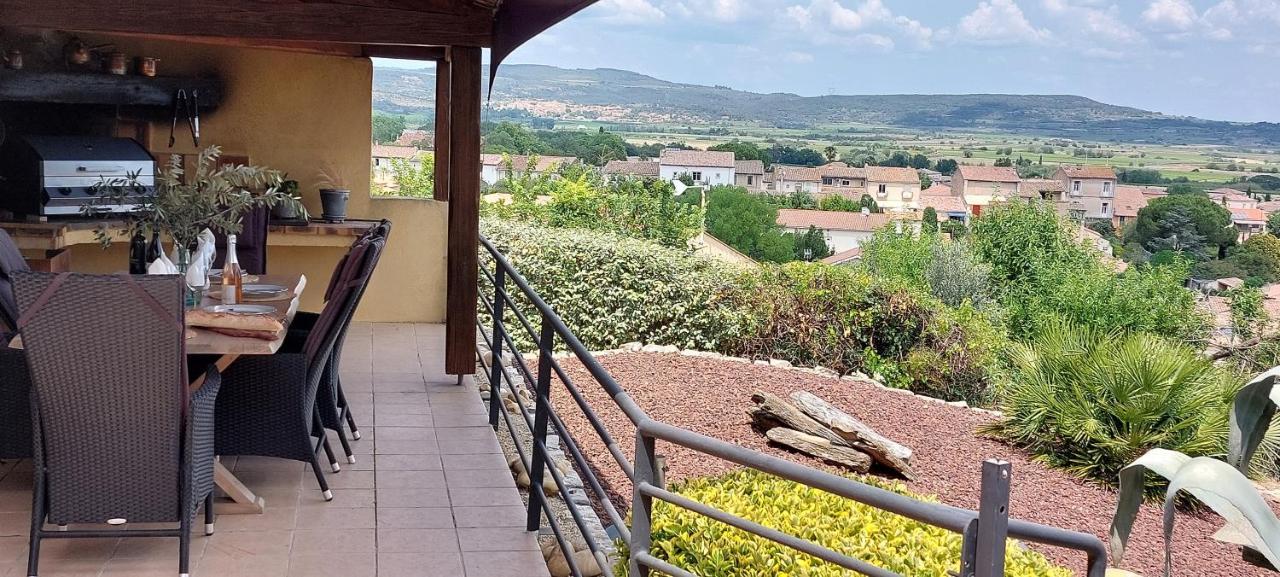 Beautiful Villa With A Stunning View Roujan Extérieur photo