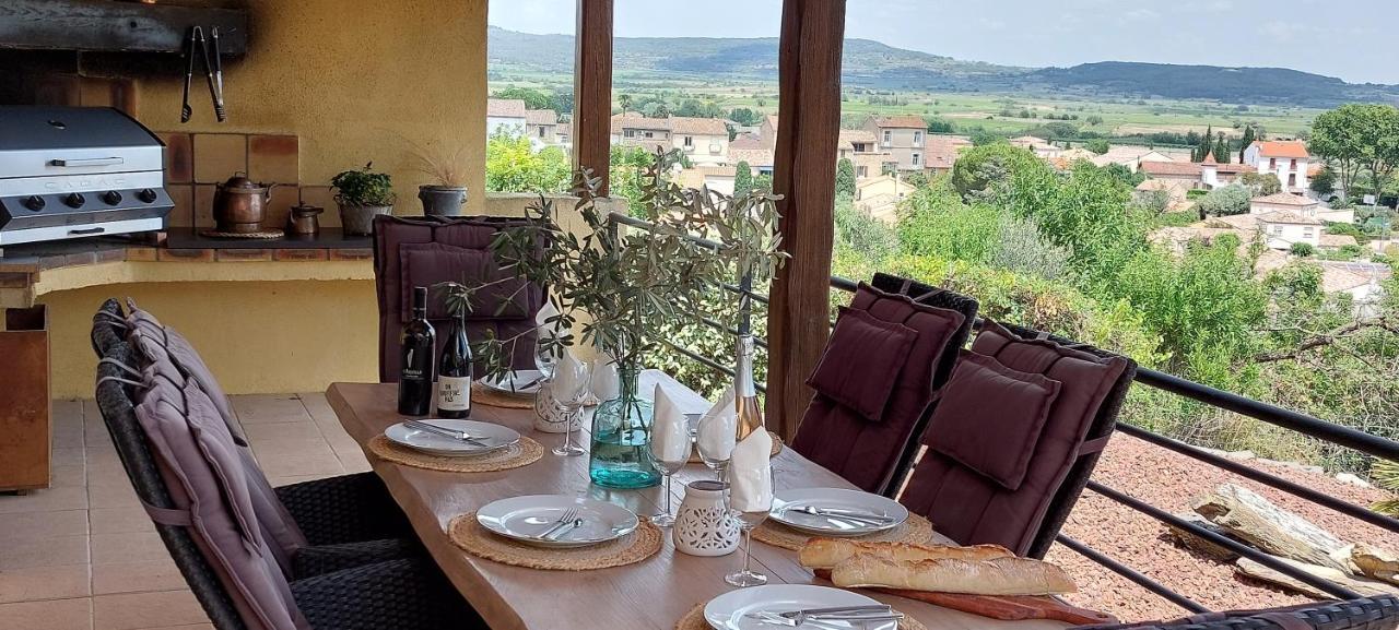 Beautiful Villa With A Stunning View Roujan Extérieur photo