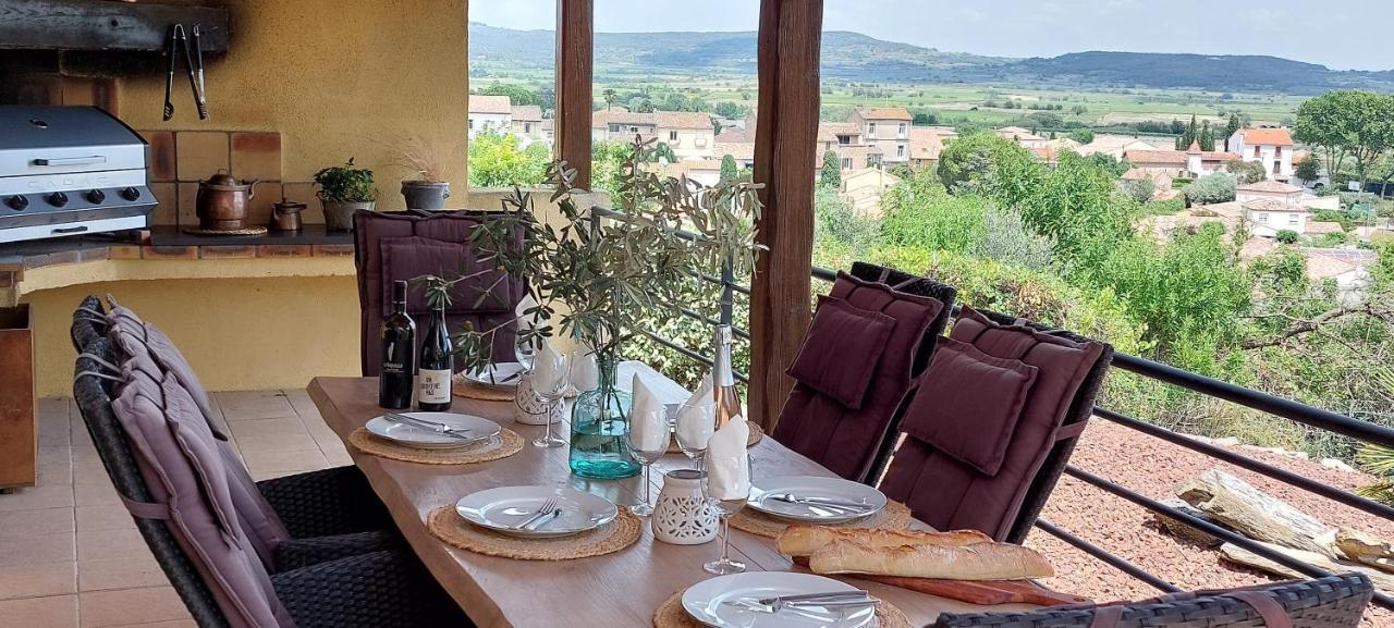 Beautiful Villa With A Stunning View Roujan Extérieur photo