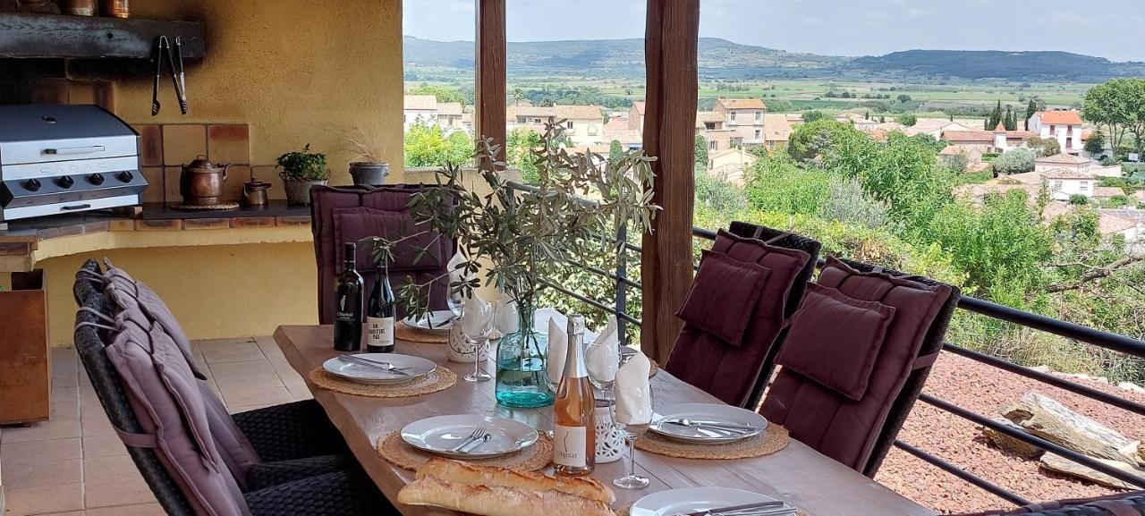 Beautiful Villa With A Stunning View Roujan Extérieur photo